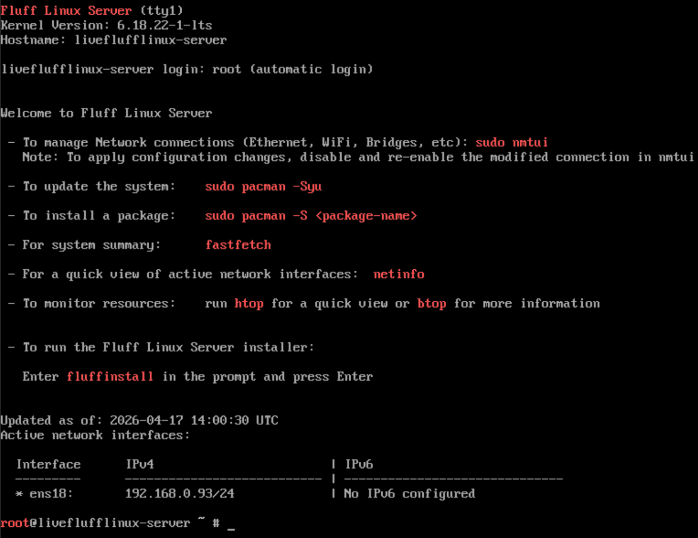 Fluff Linux screenshot